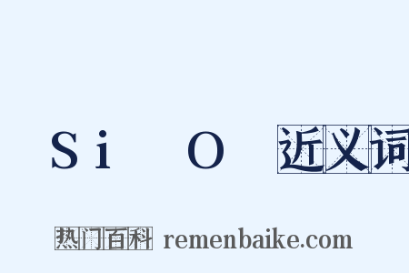 –Si–O–近义词是什么意思的图片